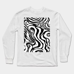 Abstract, Marble, Watercolor, Colorful, Vibrant Colors, Textured Painting, Texture, Gradient, Wave, Fume, Wall Art, Modern Art Long Sleeve T-Shirt